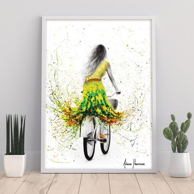 Spring River Rider – 11 x 14 Zoll Kunstdruck von Ashvin Harrison