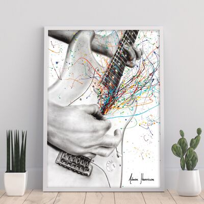 Das Gitarrensolo – 11 x 14 Zoll Kunstdruck von Ashvin Harrison