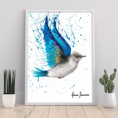 Blue Byron Bird - 11X14" Art Print par Ashvin Harrison