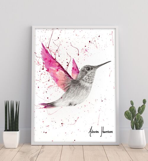 Magenta Rose Bird - 11X14” Art Print by Ashvin Harrison