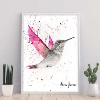 Pájaro rosa magenta - 11X14" Impresión de arte por Ashvin Harrison