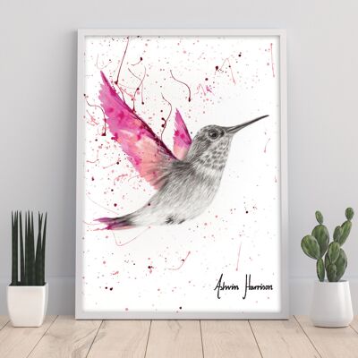 Pájaro rosa magenta - 11X14" Impresión de arte por Ashvin Harrison