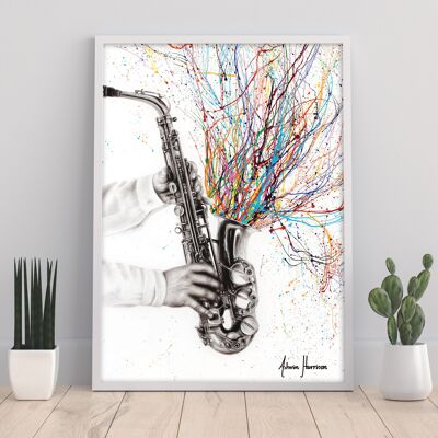 Das Jazz-Saxophon – 11 x 14 Zoll Kunstdruck von Ashvin Harrison
