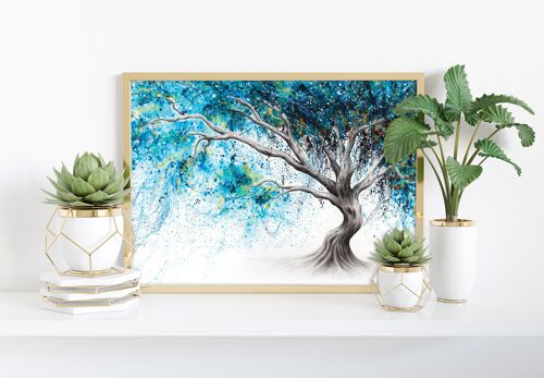 Blue Crystal Dream Tree -11X14” Art Print by Ashvin Harrison