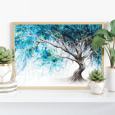 Blue Crystal Dream Tree -11X14" Art Print par Ashvin Harrison