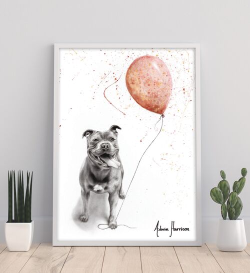 Molly And Her Balloons - 11X14” Art Print by Ashvin Harrison