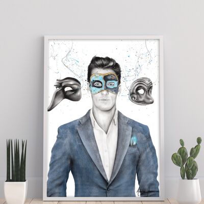 Un hombre de máscaras - 11X14" Impresión de arte por Ashvin Harrison