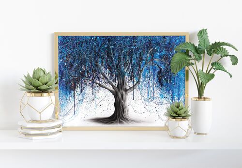 Blue Midnight Tree - 11X14” Art Print by Ashvin Harrison