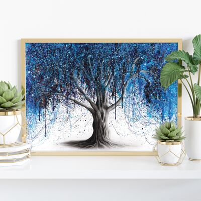 Blue Midnight Tree - 11 x 14" stampa d'arte di Ashvin Harrison