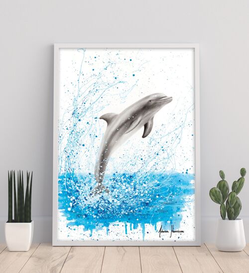 Dancing Dolphin - 11X14” Art Print by Ashvin Harrison