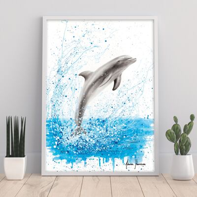 Dancing Dolphin - 11X14” Art Print by Ashvin Harrison
