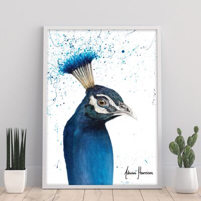 Peacock Portrait - 11X14” Art Print by Ashvin Harrison