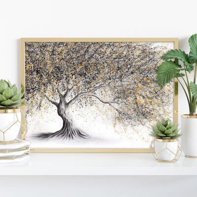 Goldener Onyxbaum – 11 x 14 Zoll Kunstdruck von Ashvin Harrison