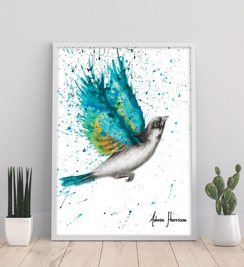 Turquoise Happiness - 11X14” Art Print by Ashvin Harrison