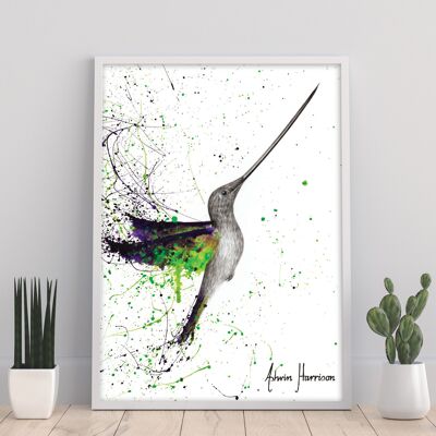 Joyeux jardin Colibri - 11 X 14" Art Print