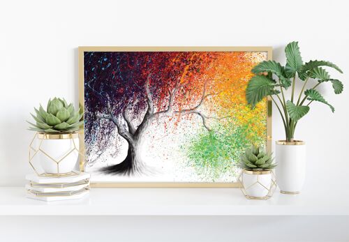 Rainbow Season Tree - 11X14” Art Print by Ashvin Harrison