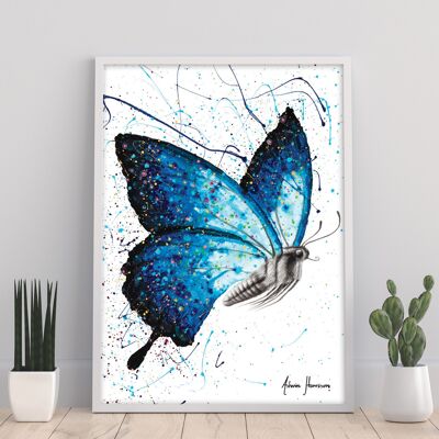 Blue Freedom Butterfly - 11X14” Art Print by Ashvin Harrison