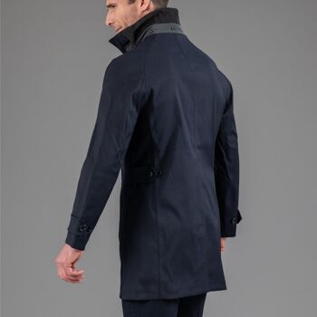 car coat exceptionnel bleu profond 10