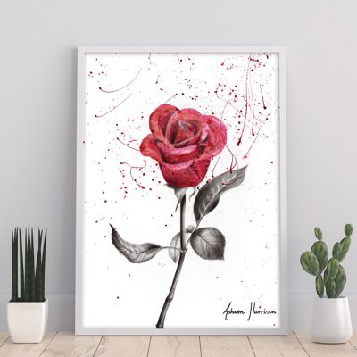 Wine Petal Rose – 11X14” Kunstdruck von Ashvin Harrison