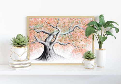 Sunshine Peach Tree - 11X14” Art Print by Ashvin Harrison
