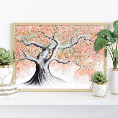 Sunshine Peach Tree - Impresión de arte de 11X14" por Ashvin Harrison