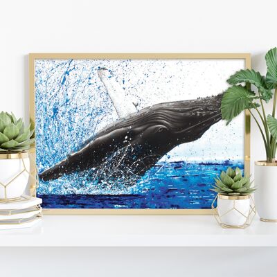 Danza de ballenas Moreton - 11X14" Impresión de arte por Ashvin Harrison