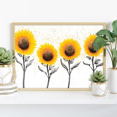 Sonnenblumenfamilie – 11 x 14 Zoll Kunstdruck von Ashvin Harrison