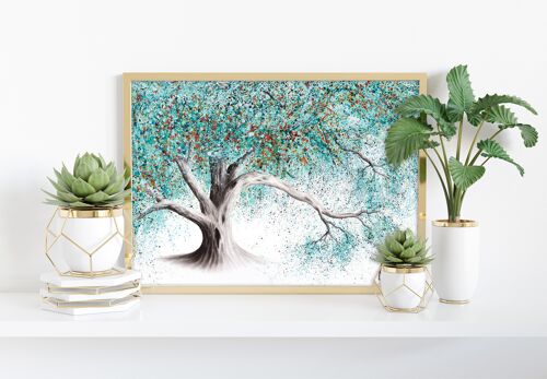 Turquoise Blush Tree - 11X14” Art Print by Ashvin Harrison