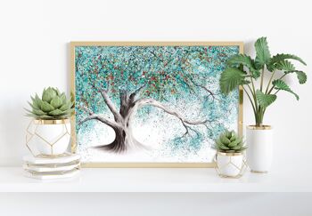 Turquoise Blush Tree - 11X14" Art Print par Ashvin Harrison