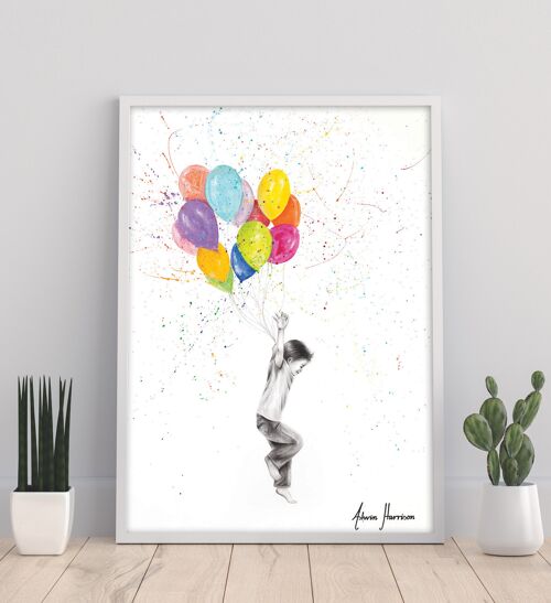 Happy Balloon Boy - 11X14” Art Print by Ashvin Harrison