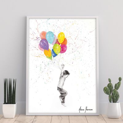 Happy Balloon Boy - 11X14" Kunstdruck von Ashvin Harrison