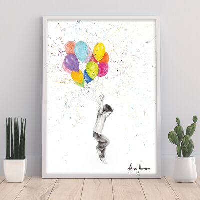 Happy Balloon Boy - 11X14” Art Print by Ashvin Harrison
