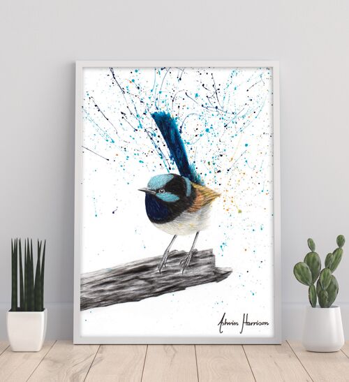 Patient Blue Bird - 11X14” Art Print by Ashvin Harrison