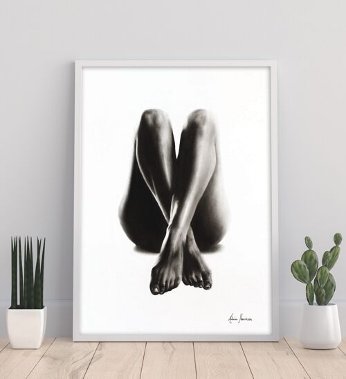 Nude Woman Charcoal Study 44 - 11X14” Art Print