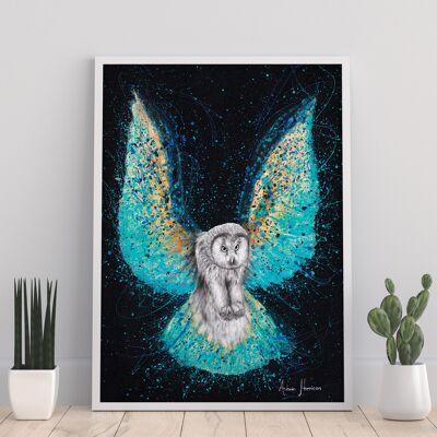 Hibou de nuit illuminé - 11X14" Art Print par Ashvin Harrison