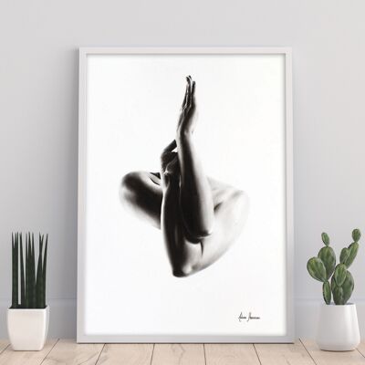 Étude au fusain de femme nue 47 - 11X14" Art Print