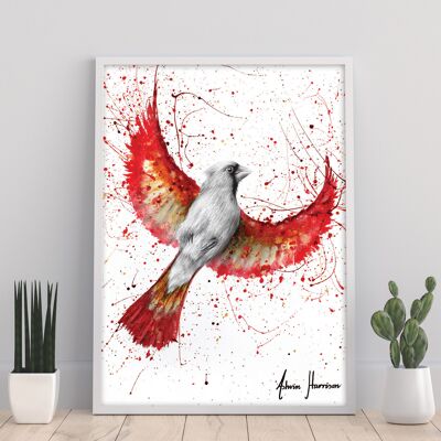 Golden Feather Cardinal -11X14" Art Print par Ashvin Harrison