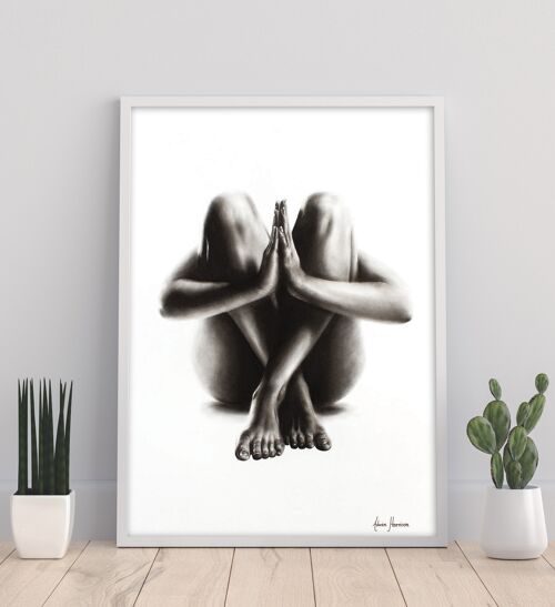 Nude Woman Charcoal Study 48 - 11X14” Art Print