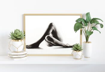 Étude au fusain de femme nue 50 - 11X14" Art Print