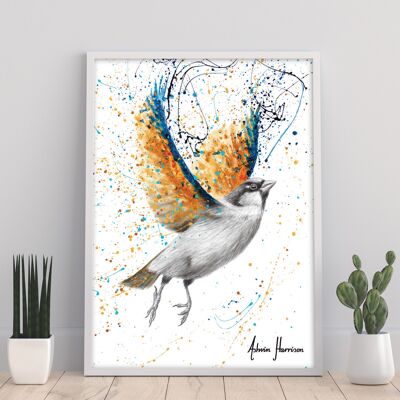 Golden Prosperity Bird - 11X14” Art Print by Ashvin Harrison
