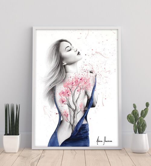 Her Cherry Blossom - 11X14” Art Print by Ashvin Harrison