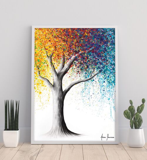 Rainbow Rollicking Tree -11X14” Art Print by Ashvin Harrison