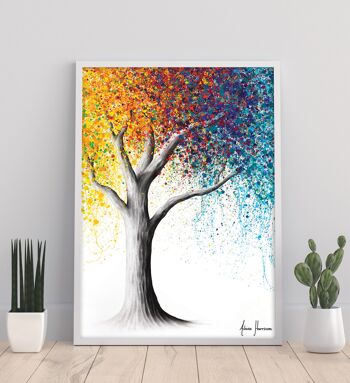 Rainbow Rollicking Tree -11X14" Art Print par Ashvin Harrison