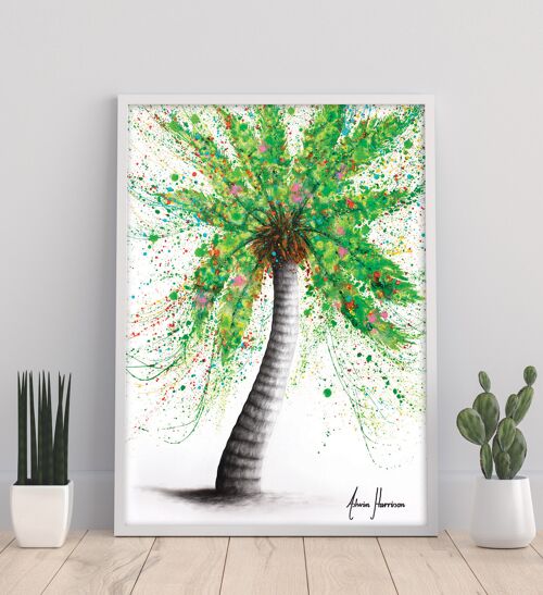 Party Palm Tree - 11X14” Art Print by Ashvin Harrison