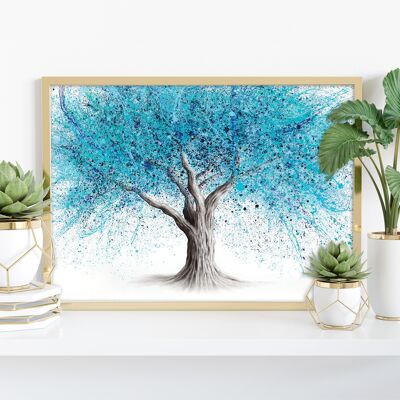 Blauer Blütenbaum – 11 x 14 Zoll Kunstdruck von Ashvin Harrison