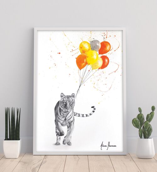 The Tiger And The Balloons - 11X14” Art Print