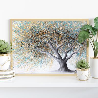 Gefleckter blaugrüner Baum – 11 x 14 Zoll Kunstdruck von Ashvin Harrison