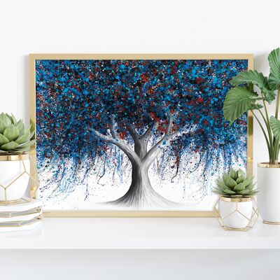 Sapphire Season Tree - 11 x 14" stampa artistica di Ashvin Harrison