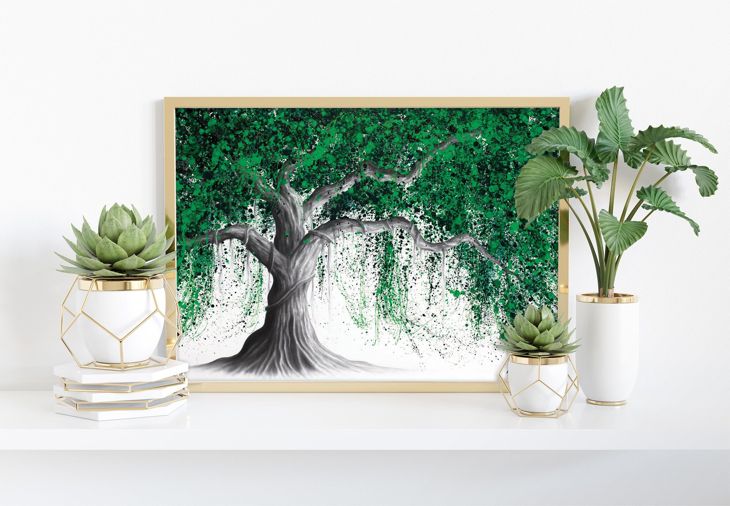 Rivelando l'albero della foresta pluviale - 11 x 14" stampa d'arte