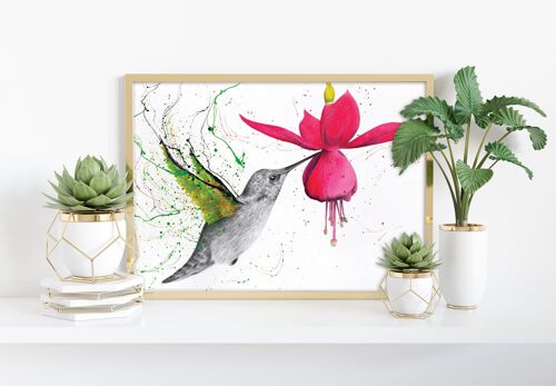 Spring Garden Hummingbird - 11X14” Art Print